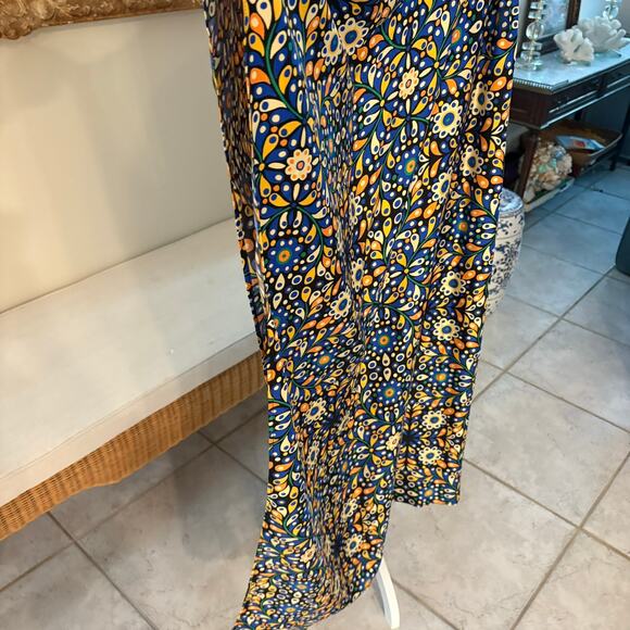 La DoubleJ Silk Kimono Caftan Dress Made In Italy With Mantero Dress - Picture 13 of 15